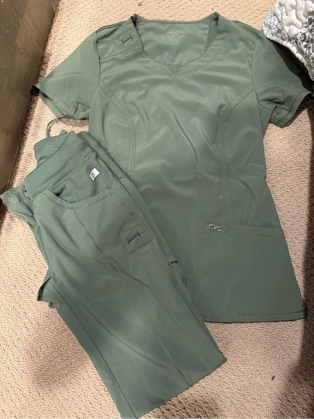 Infinity Women’s Olive Green Jogger Scrub Pants